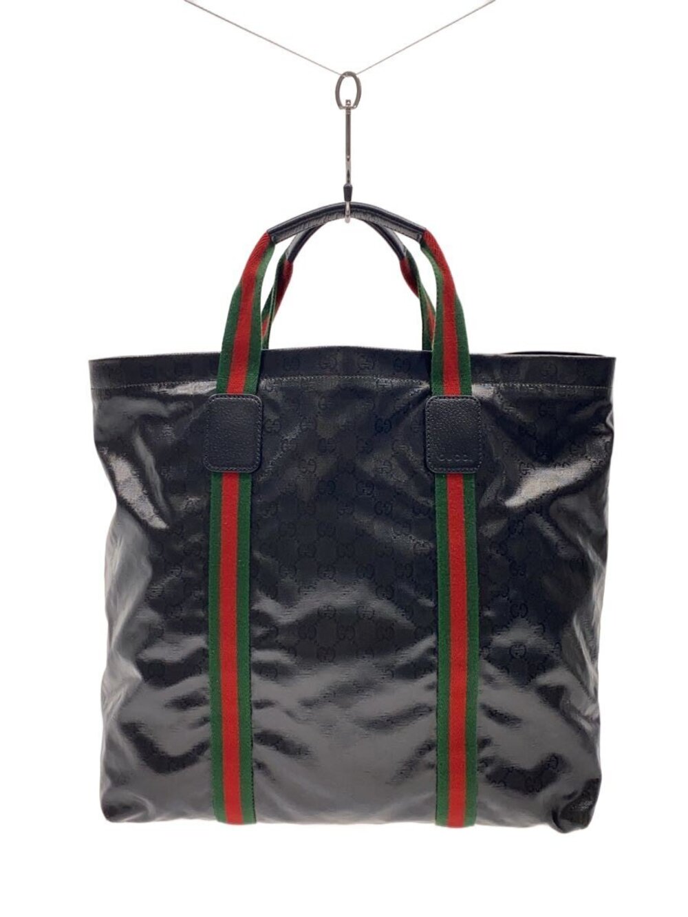Gucci GG Imprime Crystal Web Tote Bag stripe web Black